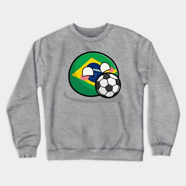 Brazil Football Polandball Crewneck Sweatshirt by Polandball World